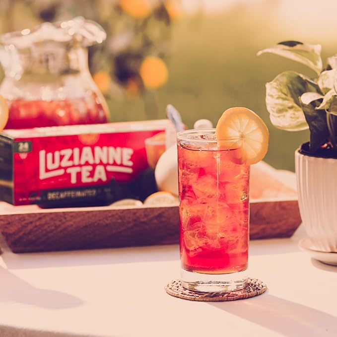 Luzianne Decaffeinated Iced Tea Bags, Family Size, 24ct Box (Pack of 6) - Bloomnest