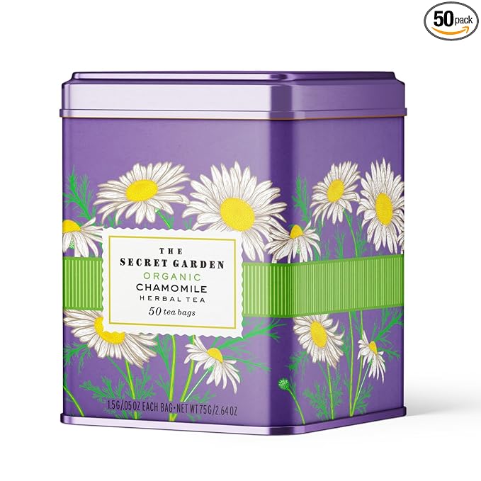 Life Plus Style Gourmet The Secret Garden Organic Chamomile Herbal Tea Bags Calming Caffeine-Free Tea for Sleep & Relaxation Supports Digestion & Stress Relief Non GMO Gluten Free Eco-Friendly - Bloomnest