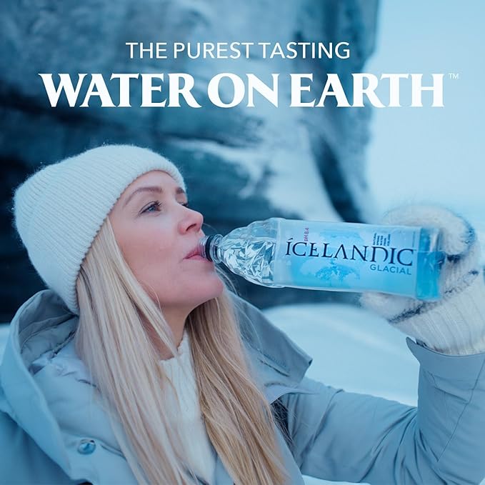 Icelandic Glacial Natural Spring Alkaline Water Liter Count, 1 Litre, 202.8 Fl Oz, (Pack of 6) - Bloomnest