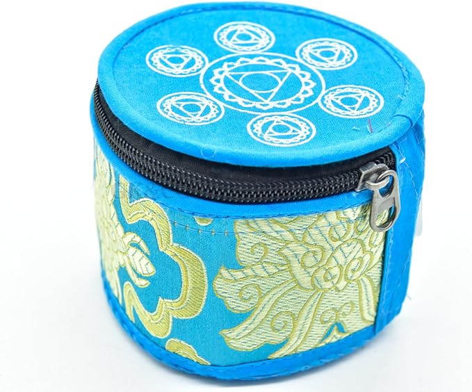 GK&CO. 3 Inch Sky Blue Color Chakra Tibetan singing bowls set, choose your favorite chakra bowl, improve your chakra meditation practice (ThroatChakra) - Bloomnest
