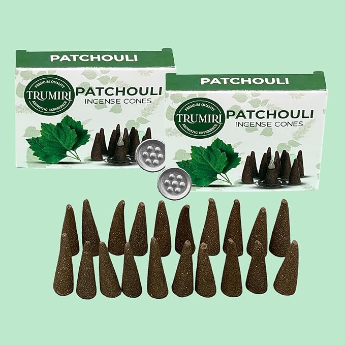 Patchouli Incense Cones - 20 Cone Incense - Dual Pack of 10 TRUMIRI