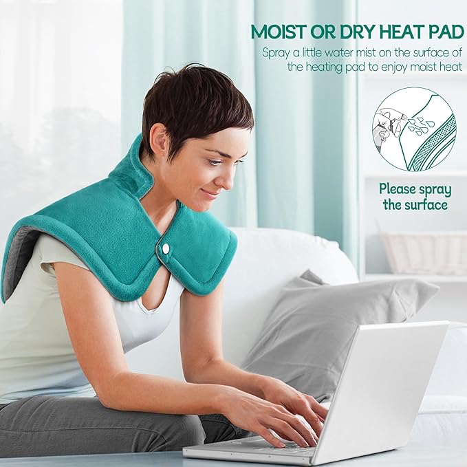 Christmas Gifts for Women, Mom, Neck Shoulder Heating Pad Gift for Men, Dad, Fathers Day, Electric Weighted Heat Pads for Back, Cramps and Leg, Mothers Day Gifts for Mom from Daughter, Son - Bloomnest
