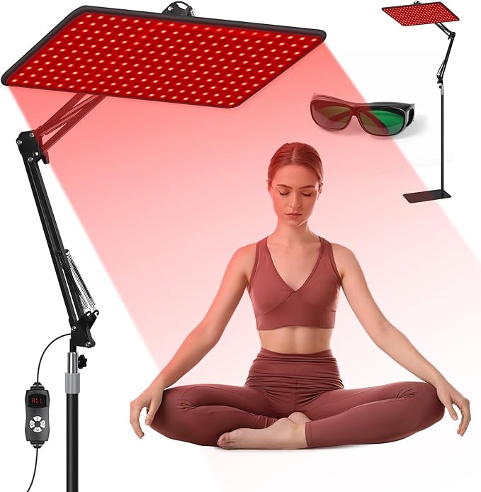Red Light Therapy for Body and Face, 660nm 850nm 940nm Infrared Redlight-Therapy Lamp Device with Large Panel and Stable Stand at Home, Idea Gift for Women Wife Mom Sister Girlfriend BEICHEN