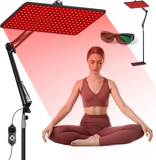 Red Light Therapy for Body and Face, 660nm 850nm 940nm Infrared Redlight-Therapy Lamp Device with Large Panel and Stable Stand at Home, Idea Gift for Women Wife Mom Sister Girlfriend BEICHEN
