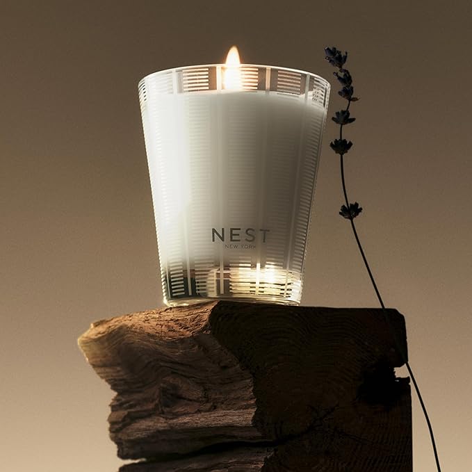 NEST New York Scented Classic Candle, Cedar Leaf & Lavender - 8.1 oz - Up to 60-Hour Burn Time - Reusable Glass Vessel - Bloomnest