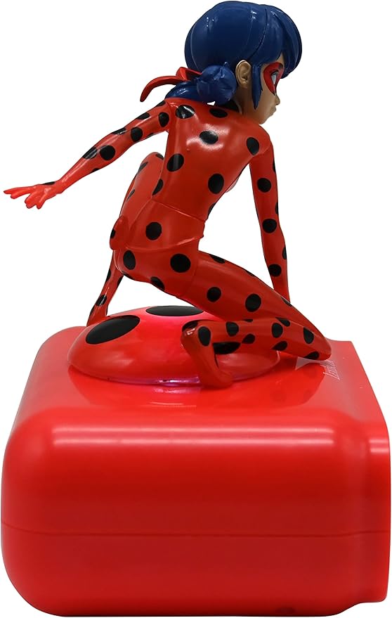 LEXiBOOK - Miraculous Digital Alarm Clock with Night Light Snooze, Clock, Luminous Ladybug, Red Colour - RL800MI - Bloomnest