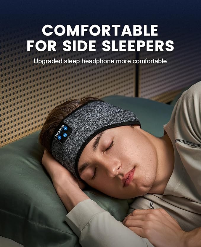 Perytong Headphones Headband for Sleep, Sleep Headphones Soft Sleep Earbuds Bluetooth Headband Over On Ear Headphones,Gifts for Women Man Mothers Fathers Day Birthday Christmas Valentine's Day - Bloomnest