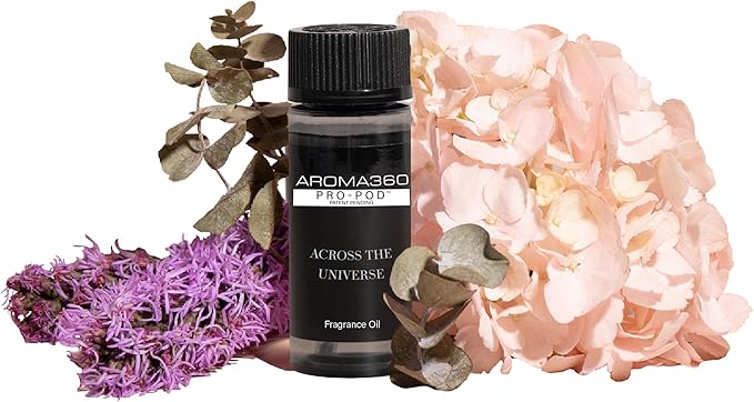 Aroma360 - Across The Universe Pro Pod Fragrance Oil Blend | Hotel Inspired Luxury Essential Oil Diffuser | Aromatherapy Scent Diffuser Oil | Eucalyptus, Citrus and Soft Florals 1.7 fl oz, 50 mL - Bloomnest