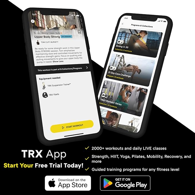 TRX PRO3 Suspension Trainer System, Durable Design for Cross-Training, Weight Training, HIIT Training & Cardio, Includes 3 Anchor Solutions for Indoor & Outdoor Home Gyms - Bloomnest