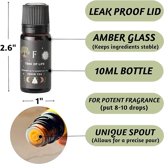 Folkulture Essential Oils for Diffuser Oil | Set of 6 Fragrance Oil or Diffuser Oils Scents for Home | Diffuser Essential Oil | Fragrance Oil for Diffusers- White Sage, Cedarwood - Bloomnest