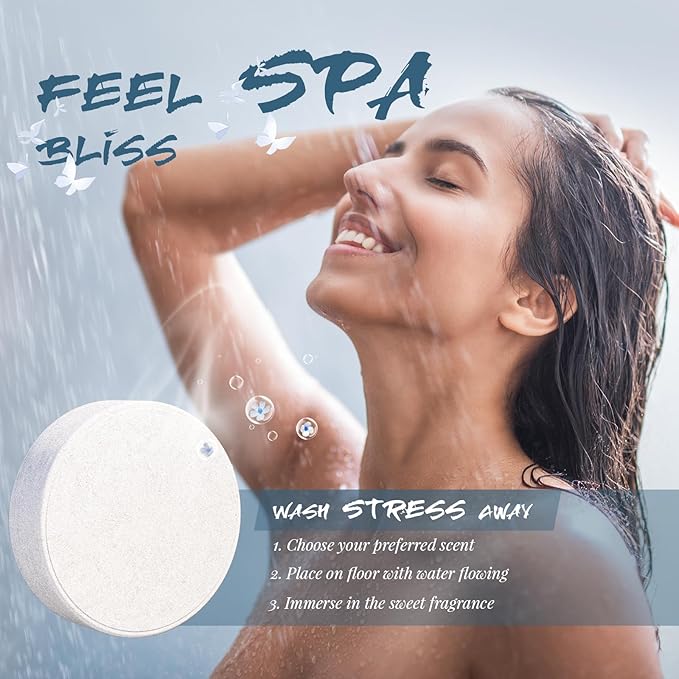 Shower Steamers Aromatherapy, 8% Natural Essential Oils, Women/Men Spa Steamer, Lingering Intense Aroma, Soothing Stress Relief, Body&Soul Relaxing Bath Bombs, Stocking Stuffer for Friend/Family - Bloomnest