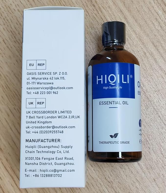 HIQILI 100ML Chamomile Essential Oil, Pure & Natural Chamomile Oil for Diffueser, Skin, Soap, Shampoo - 3.38 Fl Oz - Bloomnest