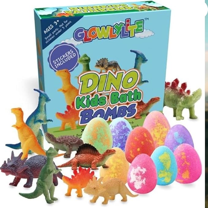Bath Bombs | 9 Pack Organic Bath Bomb For Kids With Surprise Inside | Organic Bubble Bath Fizzies With Toys, Fun Birthday Gift And Stocking Stuffer for Boys and Girls, Perfect for Bath Time - Bloomnest