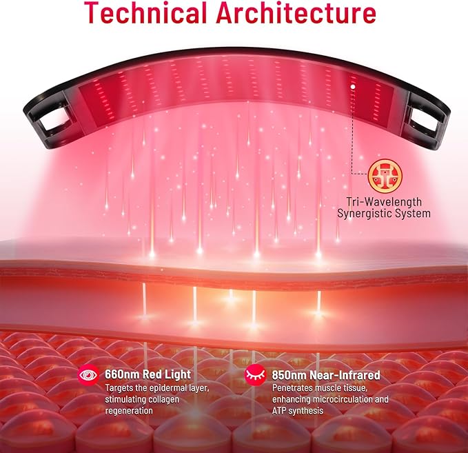 Red Light Therapy for Body face-660nm 850nm Infrared Light Therapy Panel 3 in 1 Led Bead red lamp Therapy Home Use,Gift idea for Mom Women Wife Sister Girlfriend RedLightTherapy