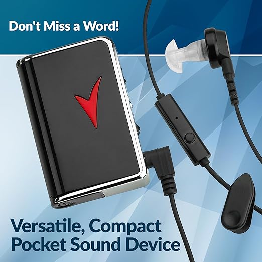 Personal Sound Amplifier - Personal Audio Amplifier Device and Voice Enhancer Device for Sound Gain of 50dB, Up to 100 Feet Away, Pocket Hearing Devices - Bloomnest