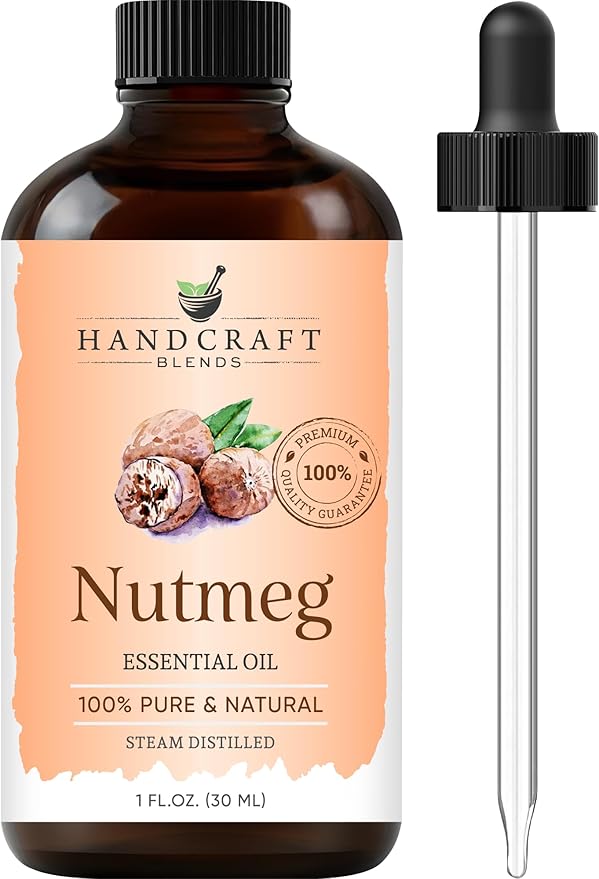 Handcraft Blends Nutmeg Essential Oil – 1 Fl Oz – 100% Pure and Natural – Premium Grade Essential Oil for Diffuser and Aromatherapy, Skin, Massage, Candle and Soap Making Fragrance - Bloomnest