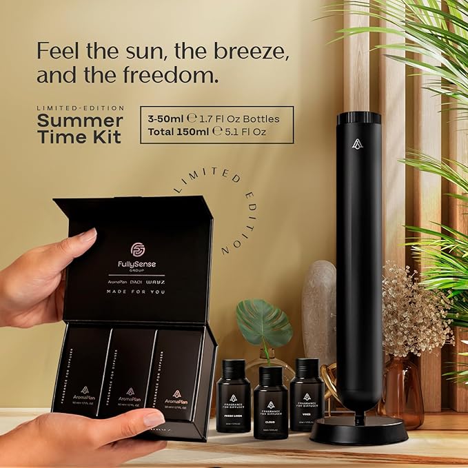 AromaPlan Home Summer Time Collection Scents,Hotel Premium Collection Set- 5 Star Hotel Collection- Natural, Non-Toxic Cold Air Diffuser Oil- Gift Ready, Diffuser Oils Scent (3 Pack/1.7 fl.oz (50 ml) - Bloomnest