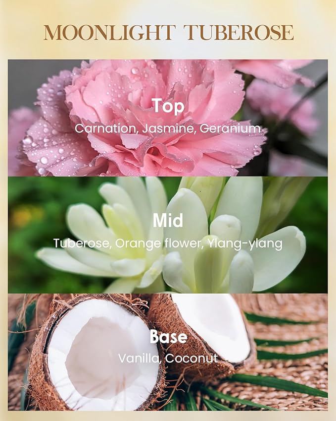 M&SENSE Moonlight Tuberose Large Candles for Home Scented, Natural Soy Long Lasting Slow Burning Candle 35oz 150 Hours Burn, Organic Relaxing Aromatherapy Candle Appreciation Gift for Women - Bloomnest