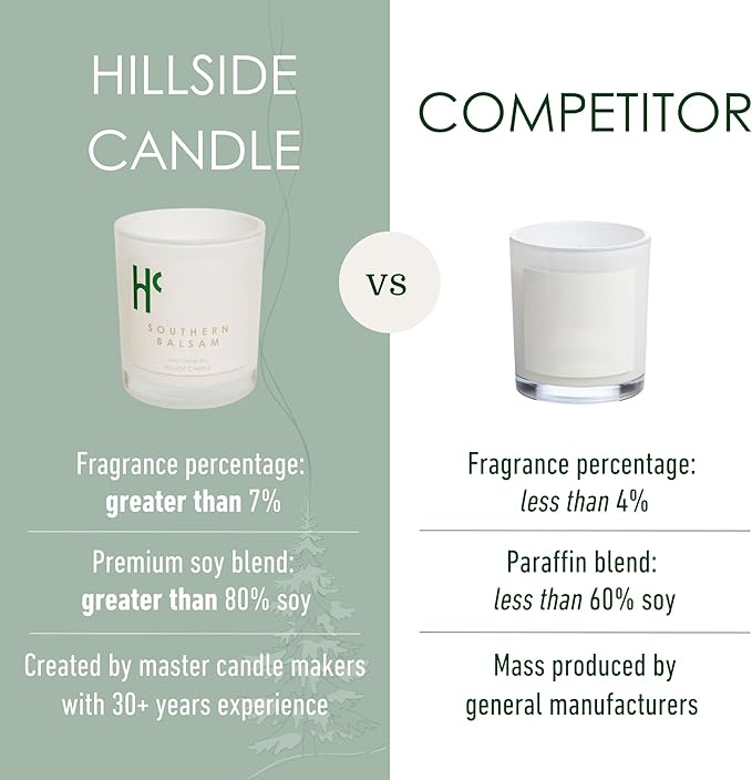 Southern Balsam Single Wick Soy Candles, Luxury Scented Candles for Home - Up to 60 Hour Burn Time, Cruelty-Free Soy Wax Blend - Cedarwood Fragrance, Notes of Eucalyptus & Amber (9 oz) - Bloomnest