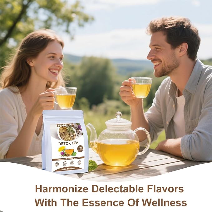 TEARELAE - Detox Tea, 30 Count Herbal Liver Detox Tea Bag - Milk Thistle Seed, Dandelion Root, Licorice Root, Fennel, Turmeric, Peppermint - Support Liver Function - Bloomnest