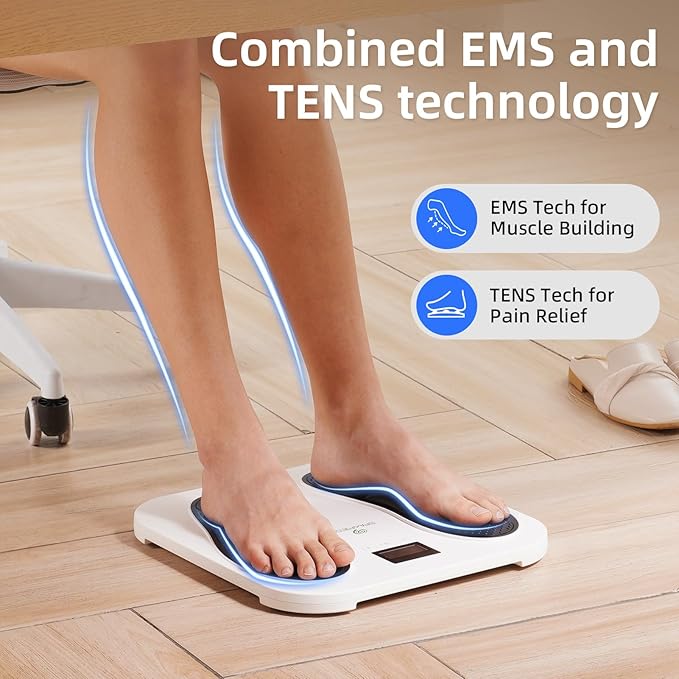 Transcutaneous Electrical Nerve Stimulator, Foot Massager, TENS & EMS for Pain Relief, 10 Modes and 20 Levels with Remote Control, Neuropathy, Relieve Swelling, Cramps, Plantar Fasciitis - Bloomnest