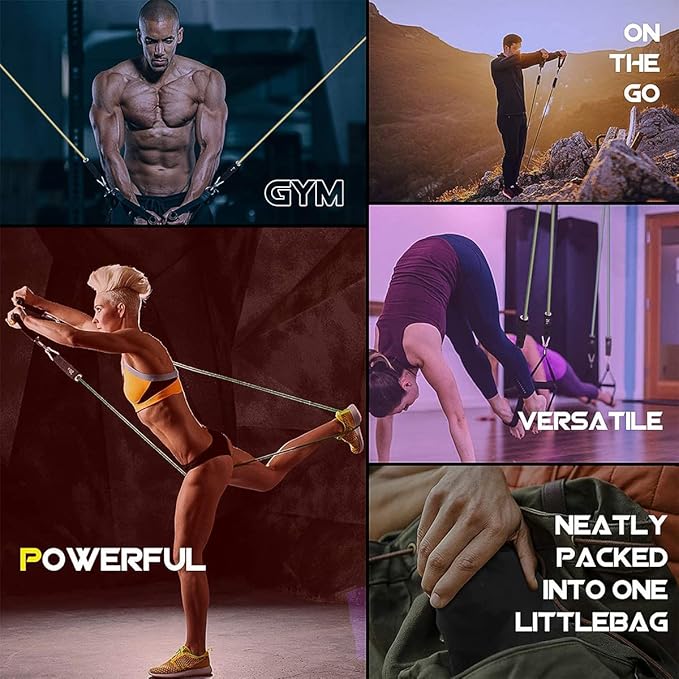 VEICK Resistance Bands, Exercise Bands, Workout Bands, Resistance Bands for Working Out with Handles for Men and Women, Exercising Bands for Fitness Weights Work Out at Home - Bloomnest
