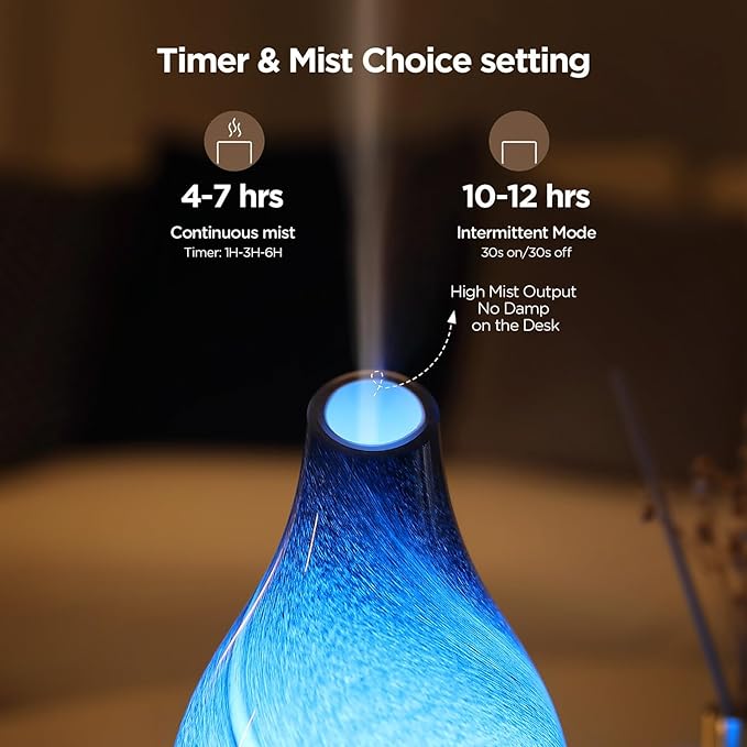 Star River Aromatherapy Diffuser - 160ml Ultrasonic Essential Oil Diffuser with 7-Color LED Night Light, Cool Mist Humidifier, Intermittent Mode & Auto Shut-Off for Home, Gift - Bloomnest