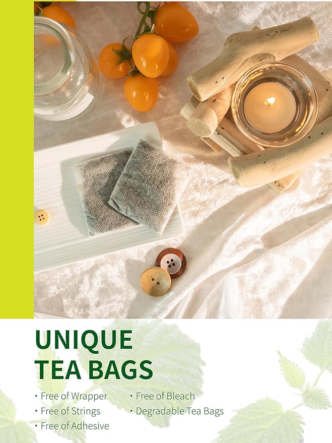 TeeLux Nettle Leaf Tea Bags, Nettle Herbal Tea, Natural Stinging Nettle Tea, Caffeine Free, Mild & Smooth taste, 100 Count - Bloomnest