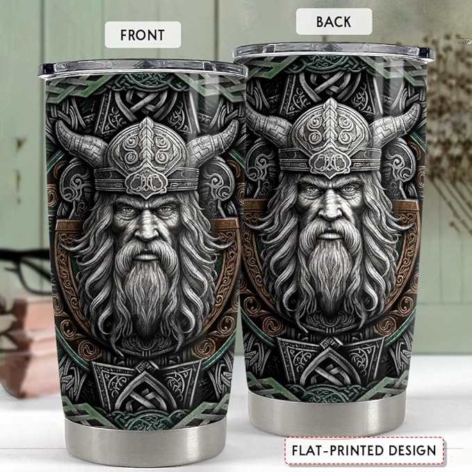 Viking Cup Tumbler 20oz Viking Gifts for Men Vikings Stainless Steel Insulated Tumblers Coffee Travel Mug Gift for Birthday Christmas - Bloomnest