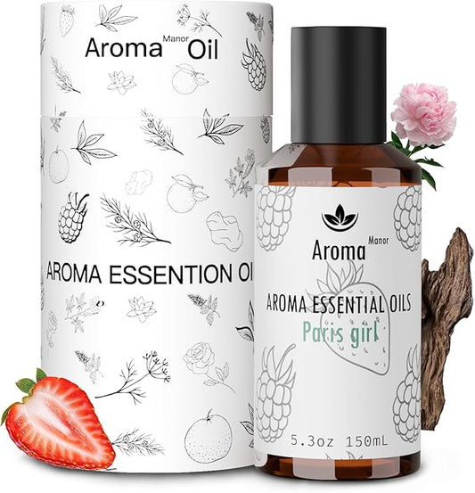 Hotel Scent Diffuser Oil - Paris Girl - Aroma Essential Oil Blends for Aromatherapy Diffuser Machine, Cedarwood, Elevate Large Room with Air Fresheners - 5.3fl oz - Bloomnest