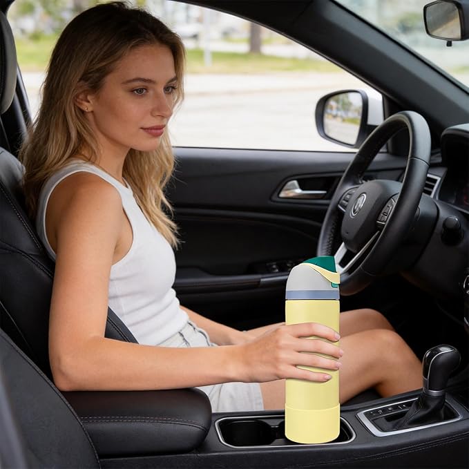 2PCS Silicone Water Bottle Boot, Compatible with Owala 24oz 32oz 40oz, Protective Anti-Scratch & Anti-Dent No Noise Sleeve Cover for FreeSip/Twist/Flip Water Bottles (Sunny Daze, 24oz) BKBY