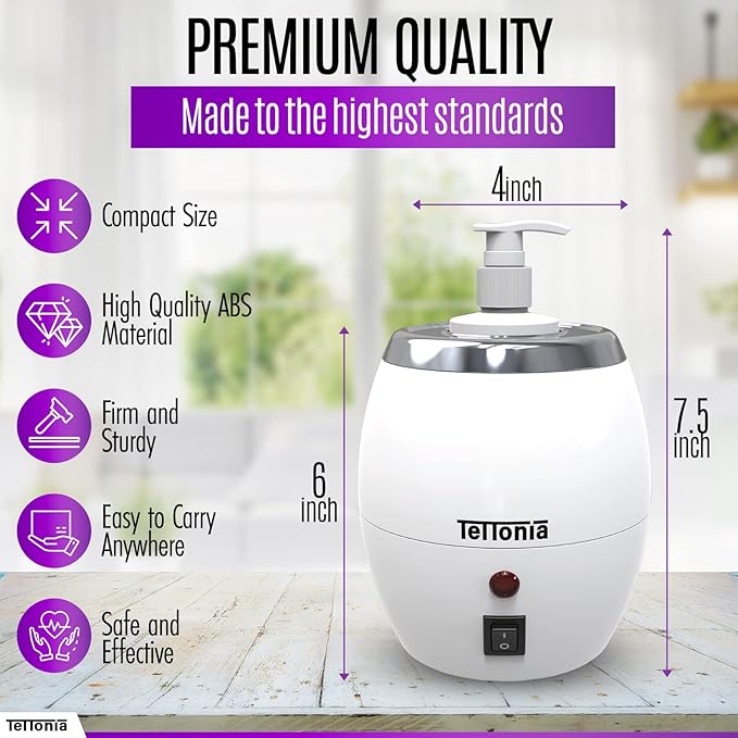 Massage Oil/Lotion Bottle Warmer - Auto-Temperature (White Pearl) - Bloomnest