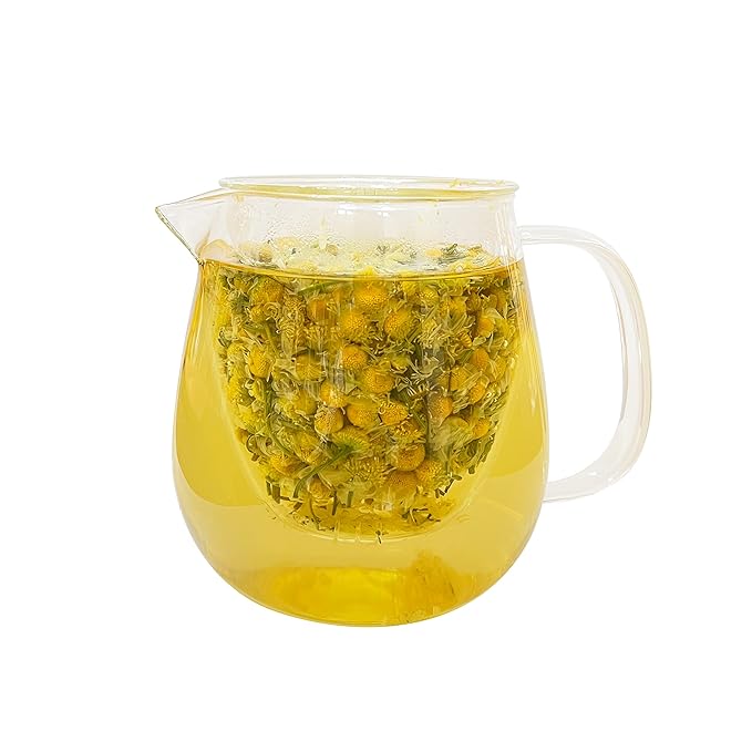 TIAN HU SHAN Chamomile Flowers Herbal Tea, Chamomile Tea Loose Leaf, Sugar Free Caffeine Free, Natural Clean without Impurities, Vegan 4 Ounce (Pack of 1) - Bloomnest