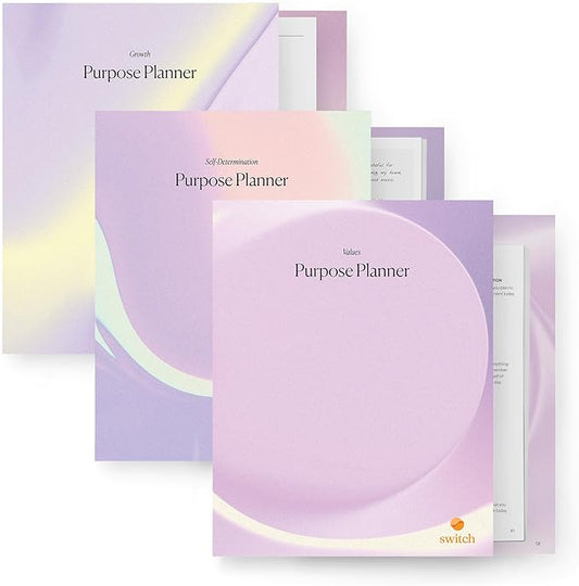 Switch Research Purpose Planner Bundle: Complete Psychologist-Backed Goal Planner Set for Developing a Life of Purpose - 3 Undated Productivity Planner Books - Guided Prompts, Techniques, and Insights - Bloomnest