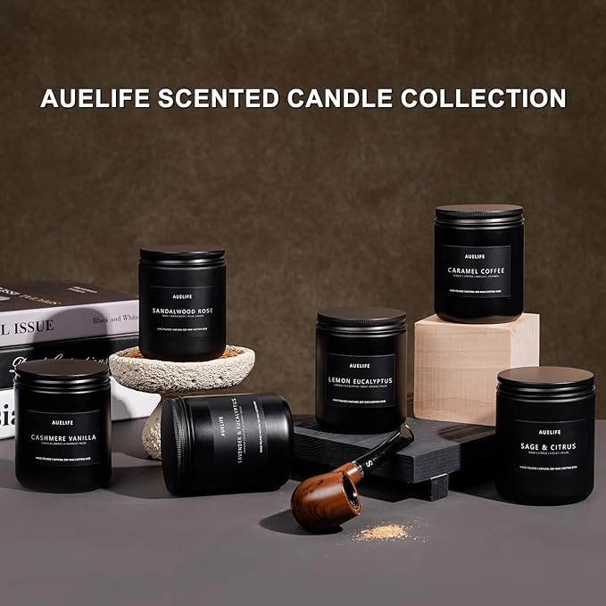 Caramel Coffee Candle | Men Scented Candles for Home, Candles Gifts for Women Men - Soy Candle for Home Scented - Aromatherapy Gifts for Men - 7oz 50 Hours Long Burning - Bloomnest