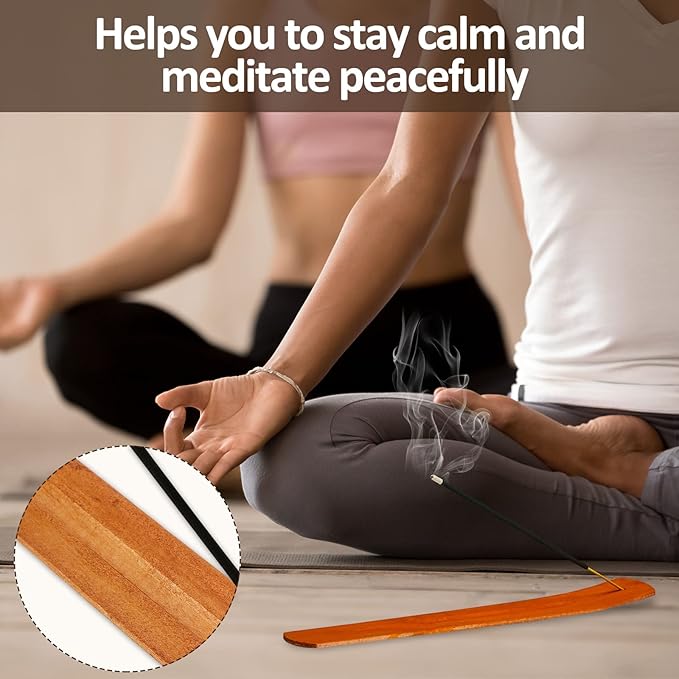 Handmade Wooden Incense Stick Holder Wood Incense Burner Ash Holder Trays for Sticks Home Utilities Accessories and Buddha Hall(36 Pieces) - Bloomnest