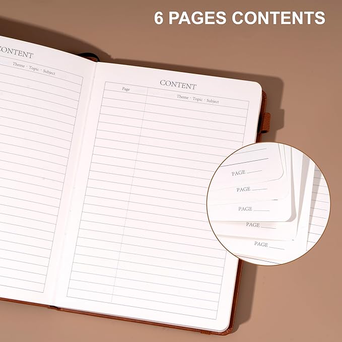 CAGIE 2 Pack Journals for Men Women- Journaling Notebooks Journals Leather for Writing Work Diary A5 Hardcover Thick - Bloomnest