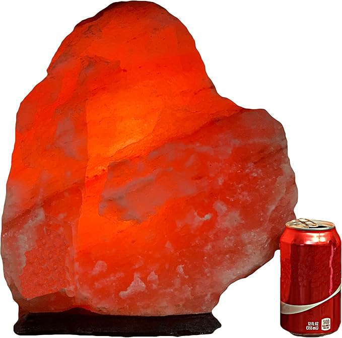 Giant Special Effect Natural Himalayan Crystal Rock Salt Lamp With Custom Base 45~55 lbs - Bloomnest
