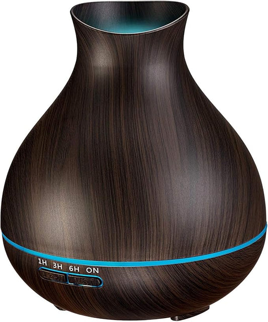 BZseed Aromatherapy Essential Oil Diffuser, 550ml Ultrasonic Fragrant Oil Large Room Humidifier, Diffusers for Home with Timer and Waterless Auto-Off, 7 Color LED Lights,Cool Mist Humidifiers - Bloomnest