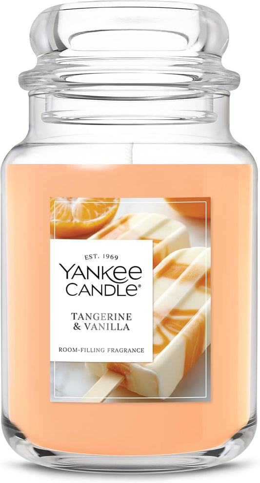 Yankee Candle Tangerine & Vanilla Scented Candle, 22oz Large Jar with up to 150 Hour Burn Time, Giftable - Bloomnest
