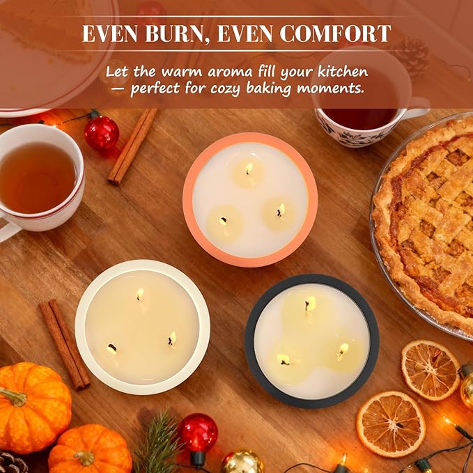 Viyffo Fall Candle – Eucalyptus & Rosemary, 3 Wick Large Scented Candle, 20oz Soy Wax, Aromatherapy Candle for Home Décor, Long-Lasting Fragrance, Perfect for Autumn & Holiday Seasons Gift - Bloomnest