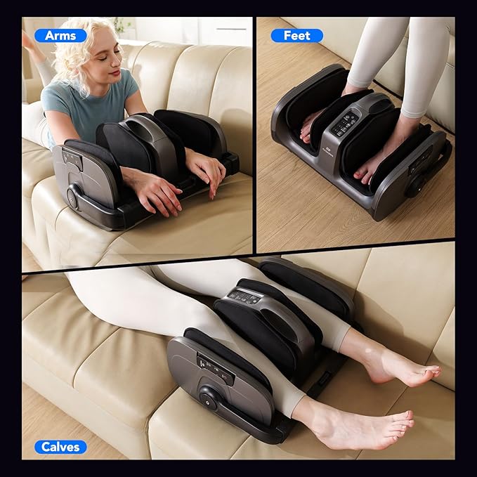Foot Massager with Heat & Vibration, Shiatsu Foot Massager Machine for Pain Relief, Deep Tissue Kneading, Adjustable Vibration &Pressure -Massage Feet, Leg, Calf, Ankle, Gifts for Dad Mom - Bloomnest
