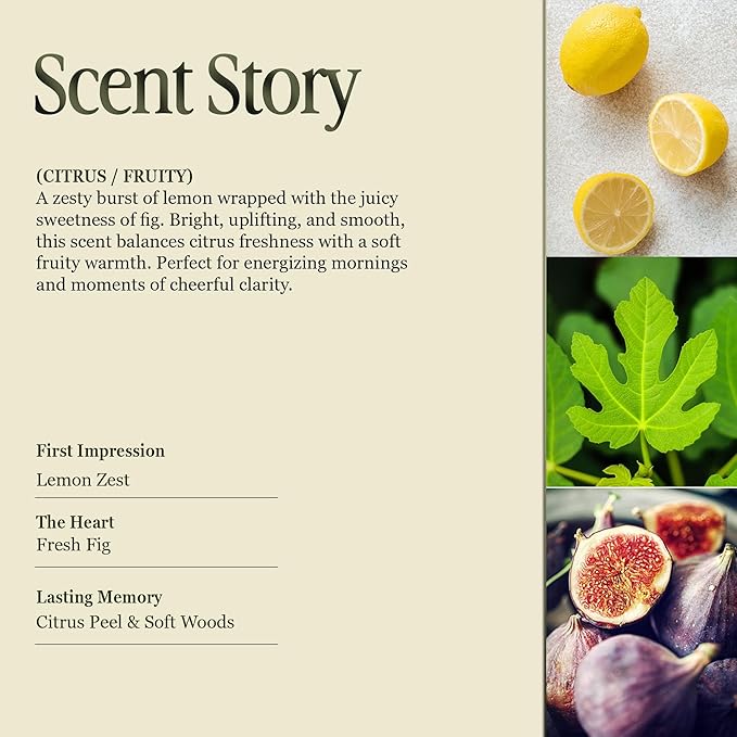 Scented Luxury Citronella Candles outdoor, Mosquito Bug Repellent | Handmade Ceramic Jars, Soy Wax | Cloudy Pillow - Fig Leaf & Lemon, Large Natural Candle | Non Toxic, 2 Wicks, Reusable Big Beige Jar - Bloomnest