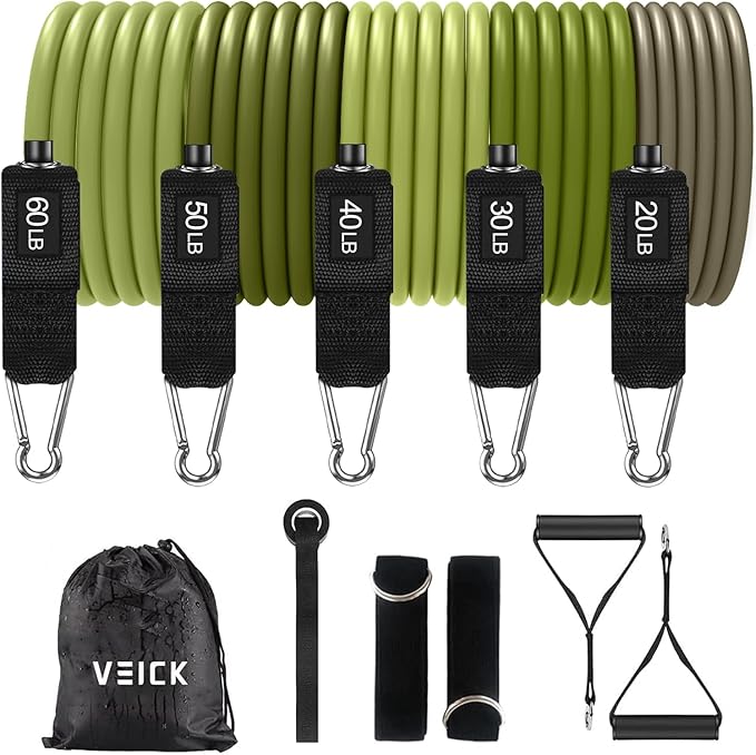 VEICK Resistance Bands, Exercise Bands, Workout Bands, Resistance Bands for Working Out with Handles for Men and Women, Exercising Bands for Fitness Weights Work Out at Home - Bloomnest