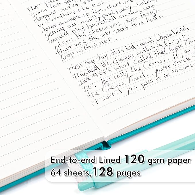 24 Pack Journal Notebook for Work, Feela Business Notebook Bulk Hardcover Lined Writing Journal with Pen Holder for Men Women Note Taking, with 24 Black Pens, 120 GSM, 5.1”x8.3”, A5, Emerald - Bloomnest