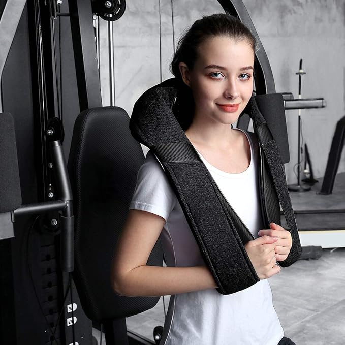 Shiatsu Neck and Shoulder Back Massager with Heat – Electric Deep Tissue Kneading Massage Pillow for Pain Relief and Relaxation – Perfect Gifts for Mother’s Day, Father’s Day, Birthdays, and Christmas