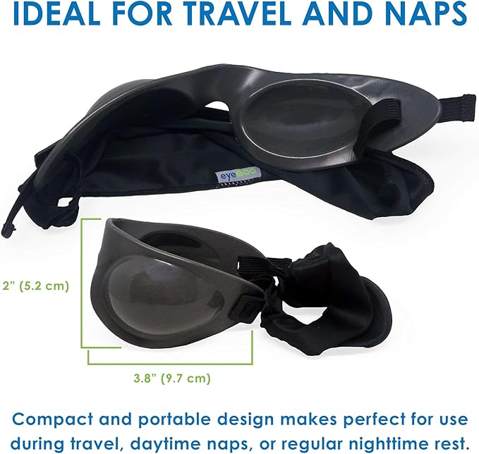 Eyeseals 4.0 Sleep Mask – Charcoal – Moisturizing Eye Masks for Sleep Keep Dry Air Out – Latex-Free Eye Mask Great for CPAP Users - Bloomnest