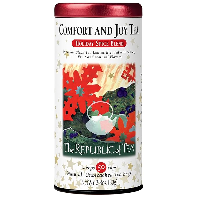 The Republic of Tea – Comfort and Joy Tea, Holiday Spice Blend, 50 Tea Bags, Naturally Caffeinated - Bloomnest