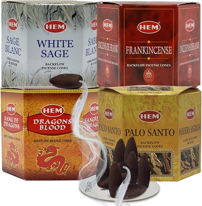 Variety Pack Backflow Incense Cones for Smoke Fountain Haze Falls Waterfall Aromatic and Mat Bundle #4 TRUMIRI