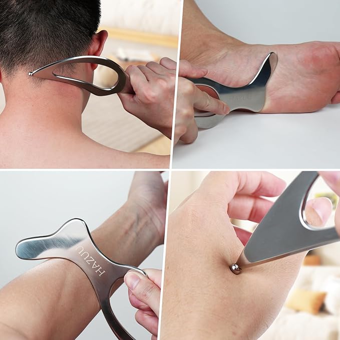 Stainless Steel Guasha Scraping Massage Tool for Soft Tissue Therapy, Ideal for Back, Legs, Arms, Neck, Shoulder Relief (Bird Shape) Bloomnest